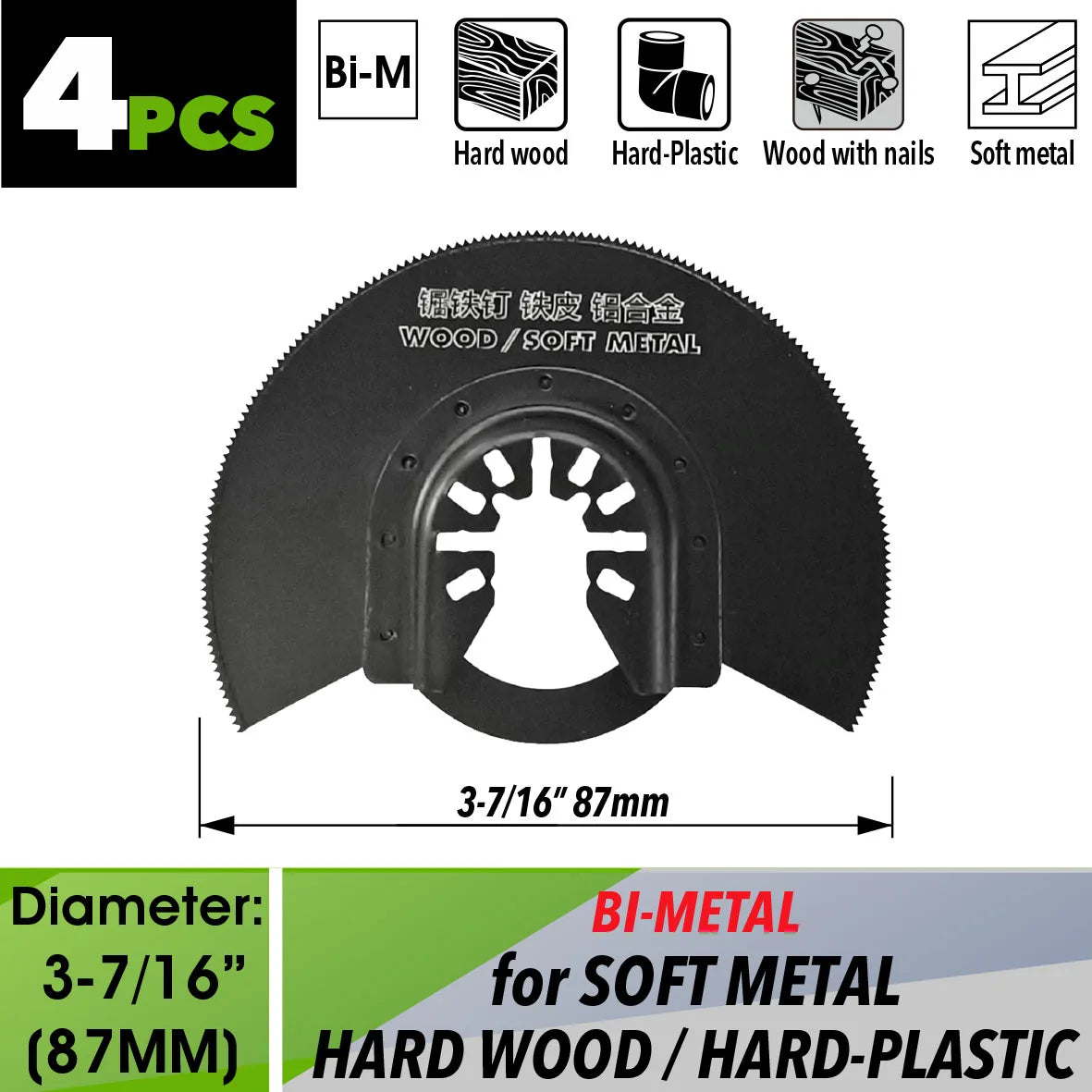Oscillating Saw Blades Kit，Multitool Blades - Compatible with Milwaukee Dewalt  Worx Skil AEG Ryobi