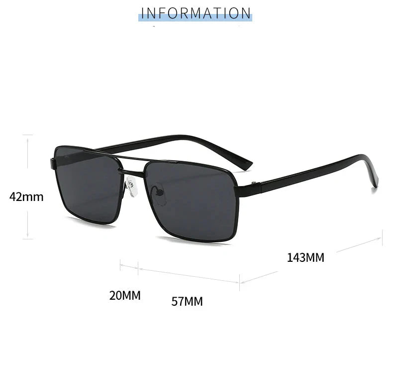 Square Sunglasses For Men Women Fashion Classic Retro Vintage Trend Design Brown Lens UV400 Sun Glasses Male Female Eyewear 2026