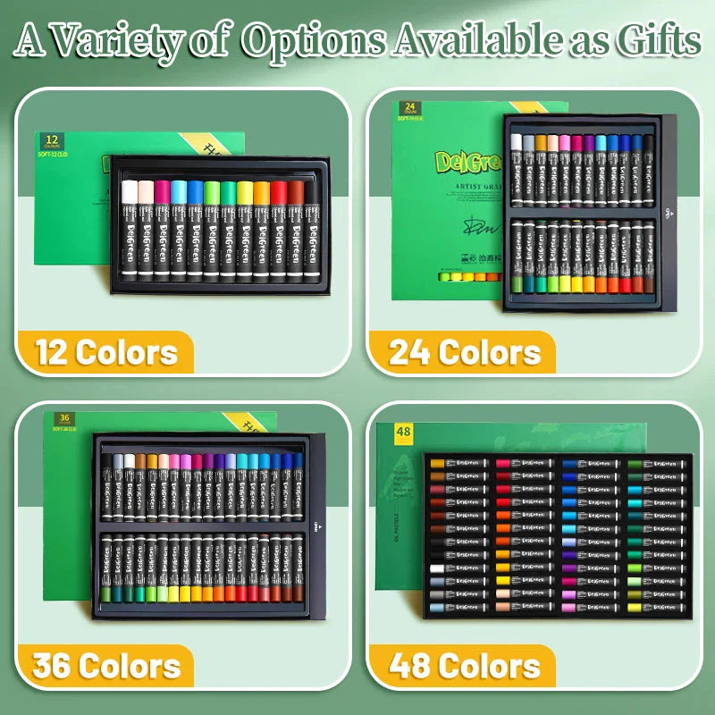 Artists Oil Pastels Set of 48/36/24/12Colors,for Painting,Blending,Art Supplies for Classroom,Beginners,Adults,Students,Teachers