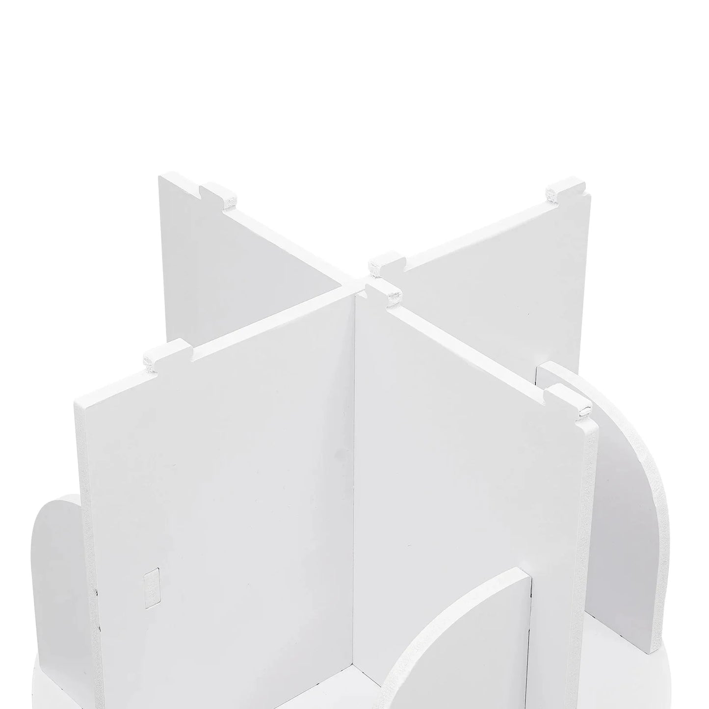 2/4-Tier Wooden Rotatable Bookshelf - 360°Display Floor Standing Storage Rack, White Multifunctional Bookshelf Organizer