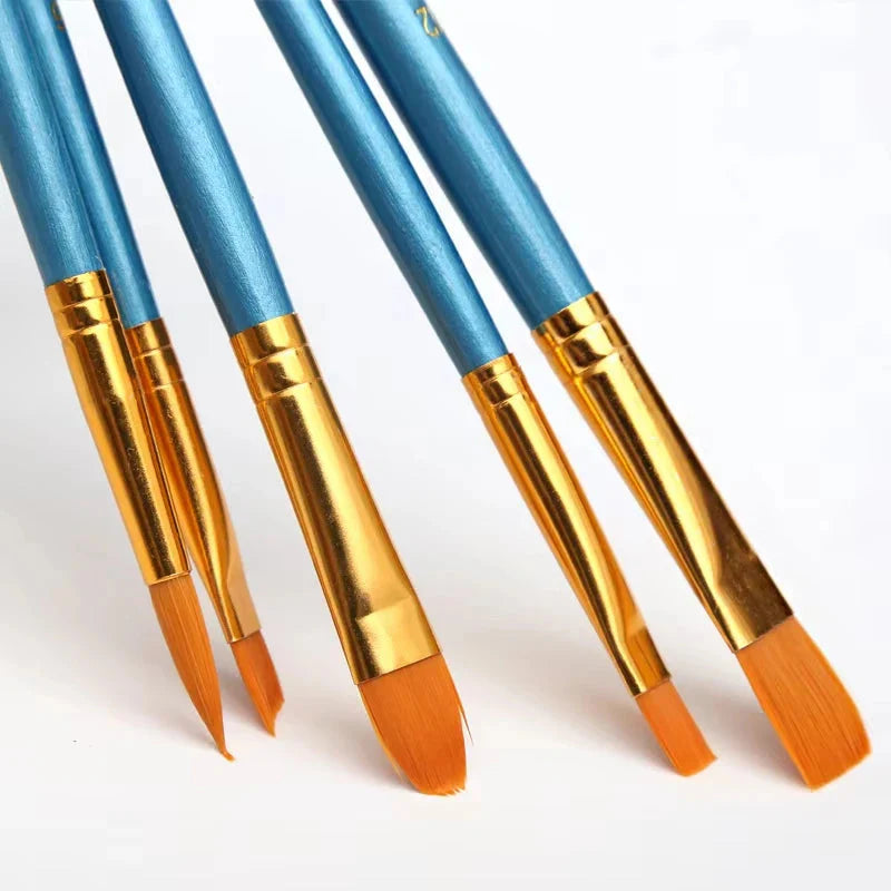 BOMEIJIA 10Pcs/Set Nylon Hair Paint Brush painting by numbers Tool brushes Watercolor Gouache Paint Brushes Drawing Art Supplies