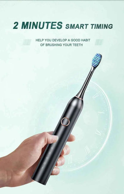 Adults Sonic Electric Toothbrush   with 6 Cleaning Modes USB Rechargeable with Multiple Replacement Brush Heads