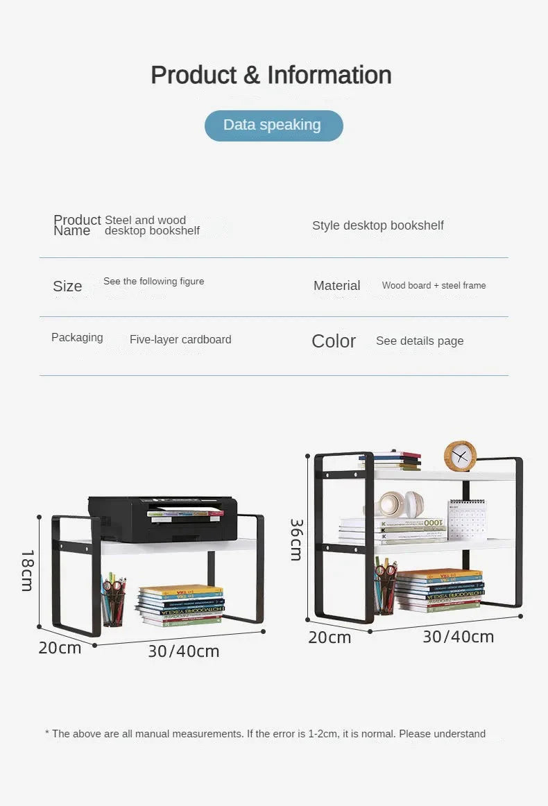 Shelf Desktop Storage  Bookshelf Student Desk Shelves Racks Office Computer Desk Tiered Cabinet Home Storage Holders Organizer