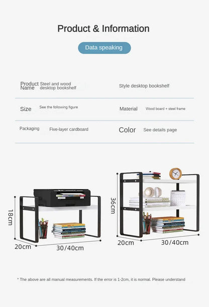 Shelf Desktop Storage  Bookshelf Student Desk Shelves Racks Office Computer Desk Tiered Cabinet Home Storage Holders Organizer