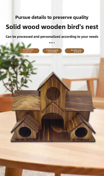 Bird Houses Bird Room Large Bird House for Garden Courtyard Backyard Decor Finch Bluebird Cardinals Handmade Humming