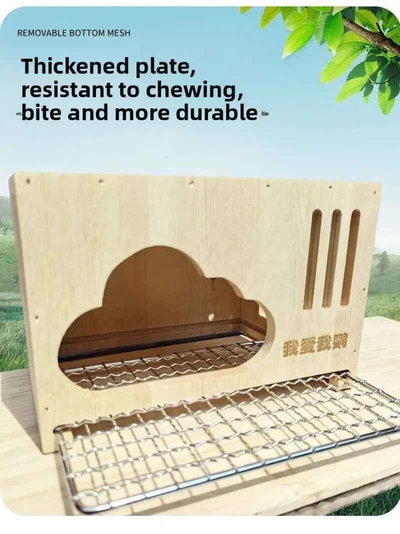 Hanging Bird Nests Breathable Hatching Bird's Wooden House Pet Supplies Swallow Finch Squirrel Small Birds Animals Nests Box