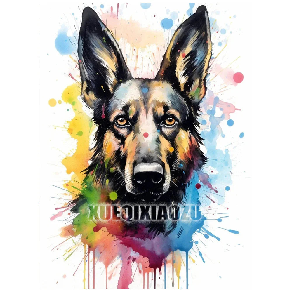 Animal Diamond Painting Graffiti Rhinestone Embroidery Dog Mosaic Cross Stitch Children Gift Art Handmade Home Decoration