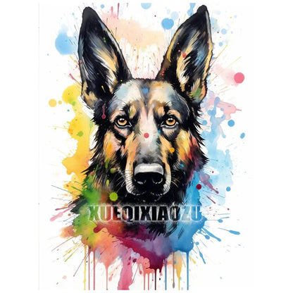Animal Diamond Painting Graffiti Rhinestone Embroidery Dog Mosaic Cross Stitch Children Gift Art Handmade Home Decoration