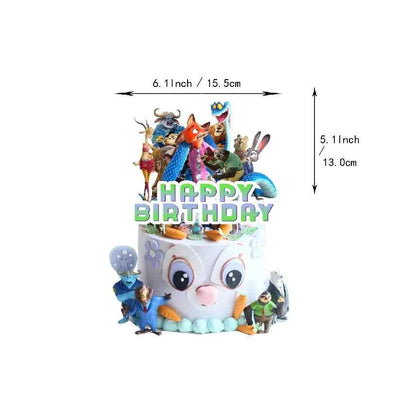 Zootopia Theme Party Supplies Nick Judy Birthday Decoration Balloon Set Tableware Kit Banner Plates Gifts Bags Keychains Sticker