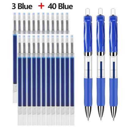 43 PCS Gel Pens & Refills Set Stationery Kawaii writing pen Black/red/blue ink 0.5 mm blue ballpoint pen Office school supplies