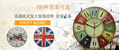 Creative wooden wall clock 30cm MDF density board silent quartz clock