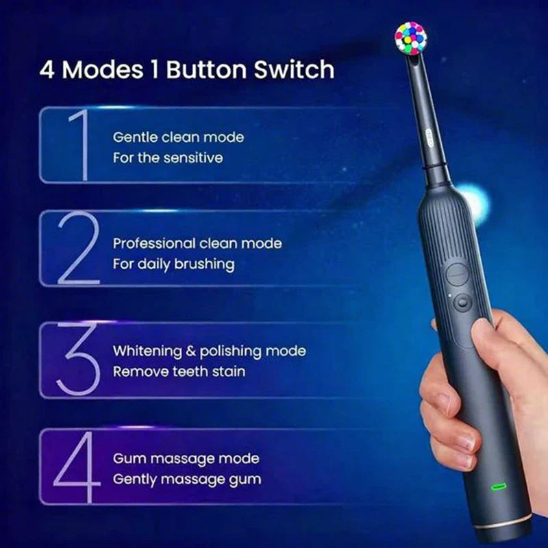 Compatible with Oral B Sonic Electric Toothbrush Smart Ultrasonic Dental Teeth Whitening Rechargeable Adult Tooth Brush 3 Head