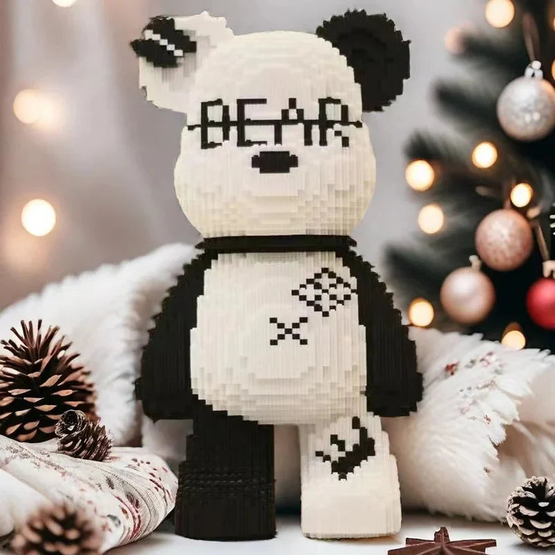 8653 Pieces of Fashionable Bear DIY Model Building Blocks, Designed for Young and Adults,