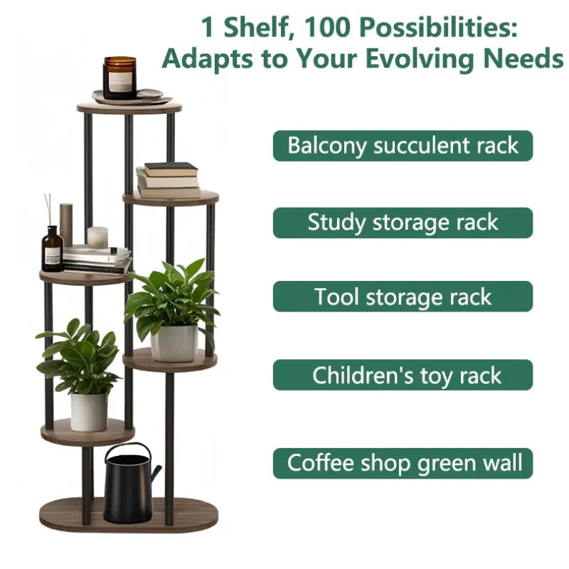 Plant Stand and Flower Stand Storage Shelf 4/5/6 Tier Flower Shelf Planter Rack Storage Organizer Display Indoor Garden Balcony