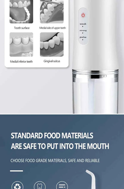 Portable Smart Electric Oral Irrigator Water Flosser 4 Jets 3 Modes Rechargeable Dental Water Jet Irrigator Dental Teeth Cleaner