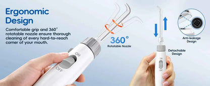 Home Water Flosser, 10 Adjustable Pressures,600 ml Large Capacity,6 Home Nozzles Professional Oral Irrigator for Teeth Clean
