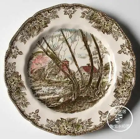 British Friendship Village series, decorative plates, Western food plates