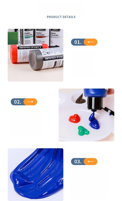 14-color /60ml paint set, beginner's art supplies for painting and doodling, paint palette, brush combination