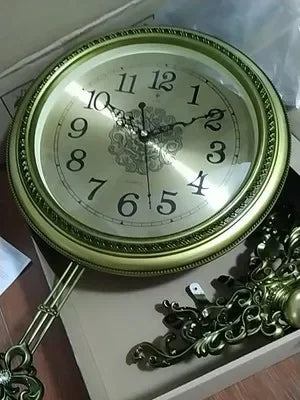 Large Luxury Gold Wall Clock Living Room Silent Creative Swing Wall watches Bedroom Quartz Clocks Wall Home Decor