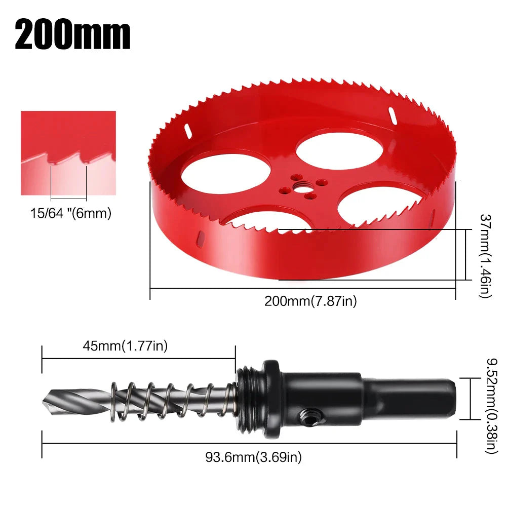 1pc 15-200mm M42 Bi-Metal Hole Saw HSS Drill Bit for Metal Iron Aluminum Stainless Plastic DIY Wood Cutter Tools