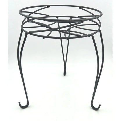 2 Pack Round Metal Plant Stand Indoor Outdoor Display Holder Collapsible Space Saving Iron Durable Rustproof Pots up to 9 Inch