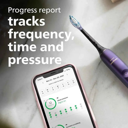 PHILIPS Sonicare 9000 Special Edition Rechargeable Toothbrush, Black/Purple, HX9911/91