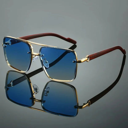 Square Sunglasses For Men Vacation Fashion Glasses Wooden Sunglasses Women Trendy Shades Vintage Gafas De Sol Hombre Zonnebril