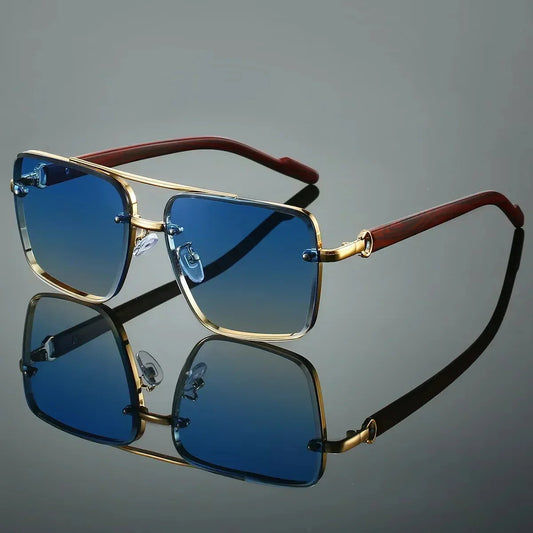 Square Sunglasses For Men Vacation Fashion Glasses Wooden Sunglasses Women Trendy Shades Vintage Gafas De Sol Hombre Zonnebril