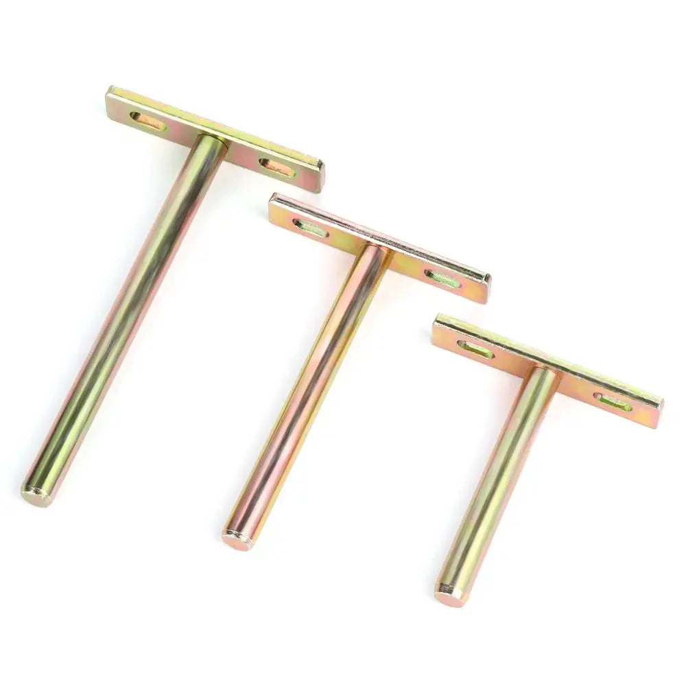 T Shape Metal Shelf Brackets Concealed Brackets Floating Hidden Wall Shelf Supports Screw Mounting Plate High Quality
