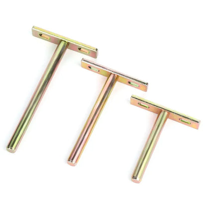 T Shape Metal Shelf Brackets Concealed Brackets Floating Hidden Wall Shelf Supports Screw Mounting Plate High Quality