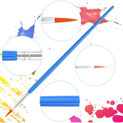 30Pcs Paint Brushes Small for Students - Fine Detail Set for Classroom, Model, Canvas, Face, Nail Art, Acrylic, Watercolor, and