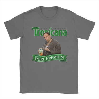 The Sopranos T-Shirts for Men  Novelty Pure Cotton Tees Round Neck Short Sleeve T Shirts Unique Clothing