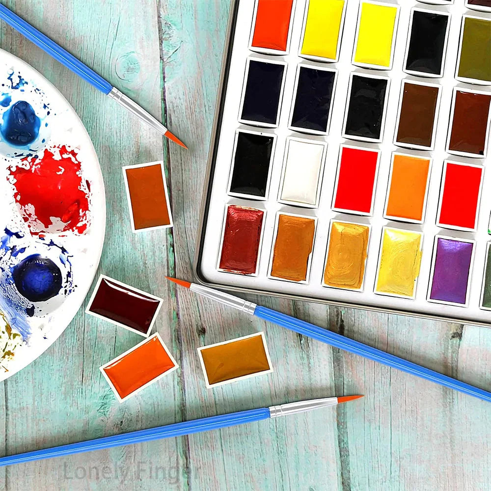 30Pcs Paint Brushes Small for Students - Fine Detail Set for Classroom, Model, Canvas, Face, Nail Art, Acrylic, Watercolor, and