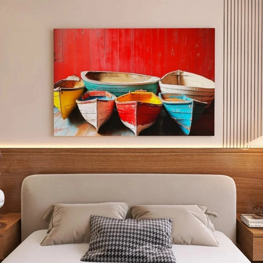 1.5-Inch Thick Pine Solid Wood Frame, Canvas Wall Art, Birthday Gift Art Wall Painting, Bedroom, Office, Living Room