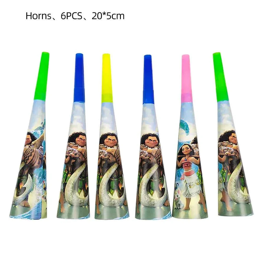 Moana Party Decorations Balloons Set Tableware Napkins Cups Plates Backdrop Kit Disney Vaiana Theme Happy Birthday Deco Supplies