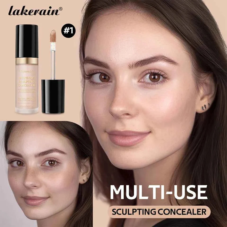 Lakerain Multi-purpose Concealer For Face Covers Freckles Even Skin Tone Moisturizing Long-lasting Sculpting Liquid Concealer