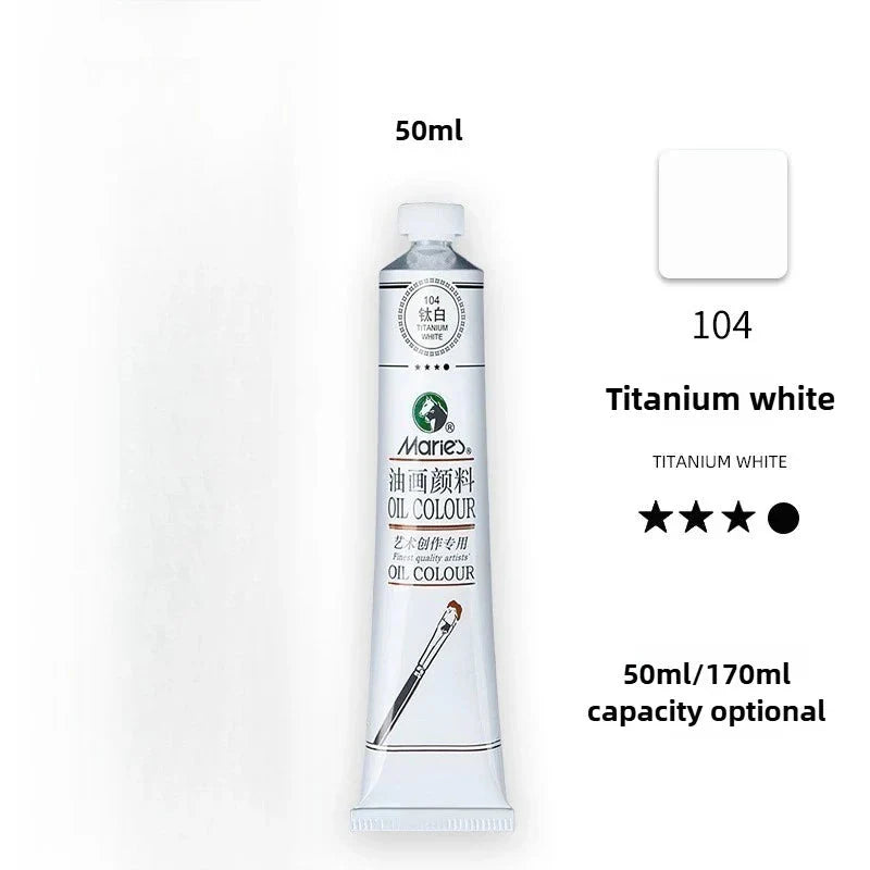 Maries Oil Paint 50ML Oil Painting Art Creation Pigment Large Oil Paint Paint Single Commonly Used 24 Colors