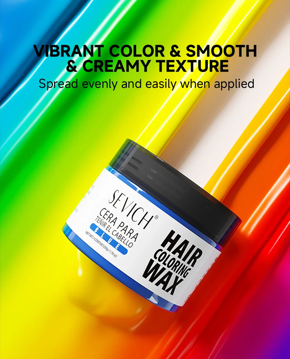 SEVICH Hair Colour Wax Temporary DIY Hair Coloring Wax One-Time Long Lasting Hair Dye Mud Cream Christmas Hair Styling Products