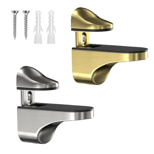 Shelf Brackets Adjustable Shower Glass Shelf Brackets Holder Parts Holder Support Clip Hardware for Wood Acrylic Cabinet Bar