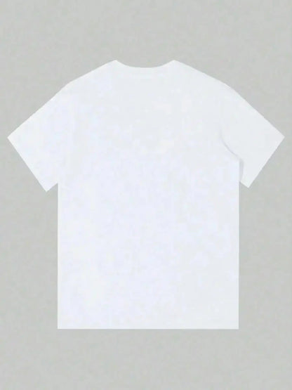 Parisian Style Men's Pure Cotton Casual T-Shirt, Simple and Stylish Crew Neck Short Sleeve T-Shirt for Everyday Wear