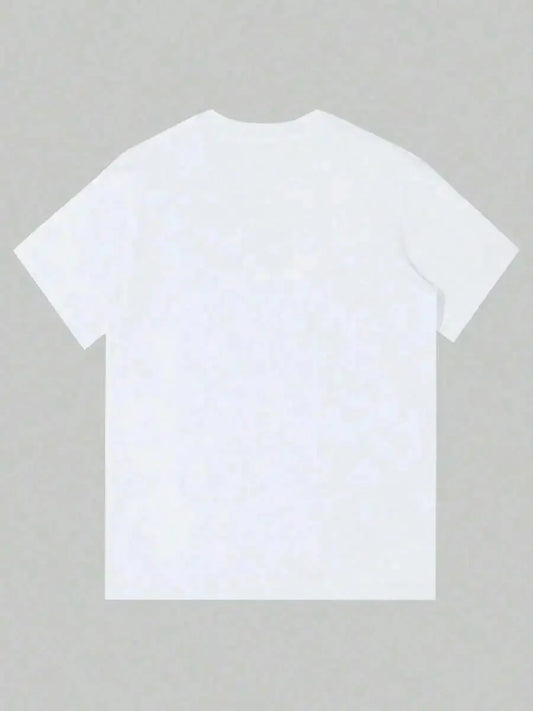 Parisian Style Men's Pure Cotton Casual T-Shirt, Simple and Stylish Crew Neck Short Sleeve T-Shirt for Everyday Wear