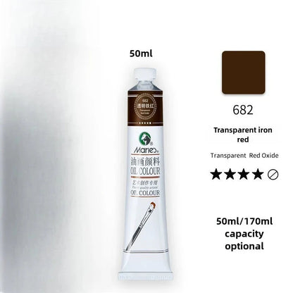 Maries Oil Paint 50ML Oil Painting Art Creation Pigment Large Oil Paint Paint Single Commonly Used 24 Colors