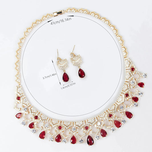 Exquisite Appeal Women High Jewelry Set 2 Piece Necklace Earrings Dress Accessories for Festive Wedding Prom Host Gift 2026