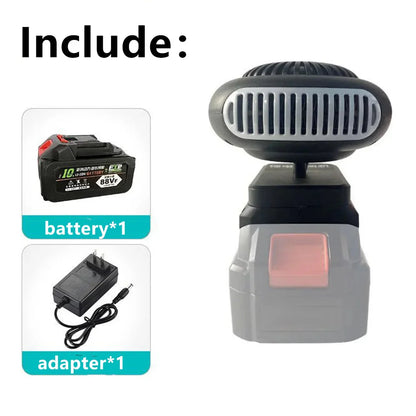 Electric Power Warm Air Blower Fan Heater Portable Small Space Heater Car Window Defogger Power Tool Parts Battery Powered