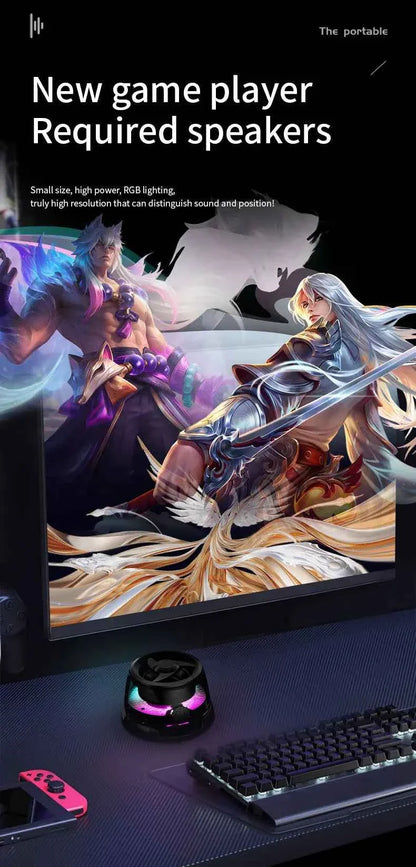 2025 New speakers home Rhythmic lighting Top shell vibration Plastic Material M8 LZ-B8 For Sooyn Portable Audio speaker gaming