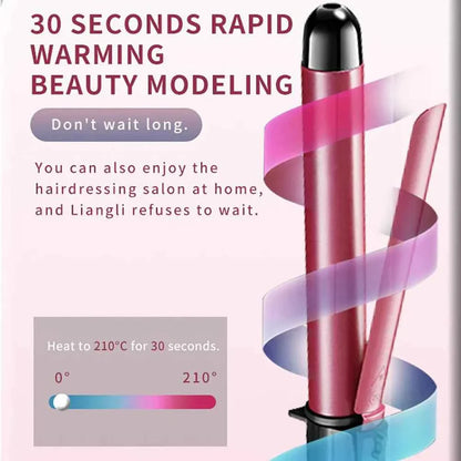 Kemei Professional Hair Curler Hair Curling Iron Wand Ceramic Tourmaline long Barrel Dual Voltage 100-240V Hair Waving Style Too