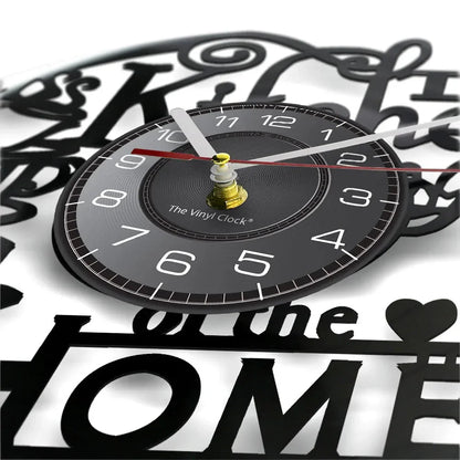 The Kitchen The Heart Of The Home Inspired Vinyl Record Clock Modern Design Vinyl Wall Watch Kitchen Decor Noiseless Timepieces