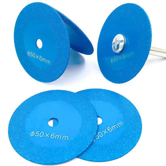 2inch 1-10Pcs Diamond Cutting Disc Glass Jade Crystal Tile Marble Saw Blade Brazed Glass Engraving Round Shank Mini Saw Blade