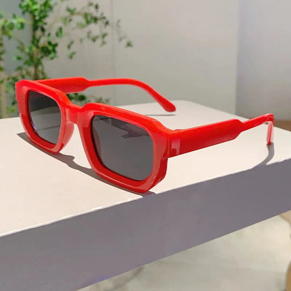 New Men Vintage Rectangle Frame Sunglasses Fashion Retro Sun Glasses Luxury Brand Design Glasses UV400 Eyewear Women Goggles