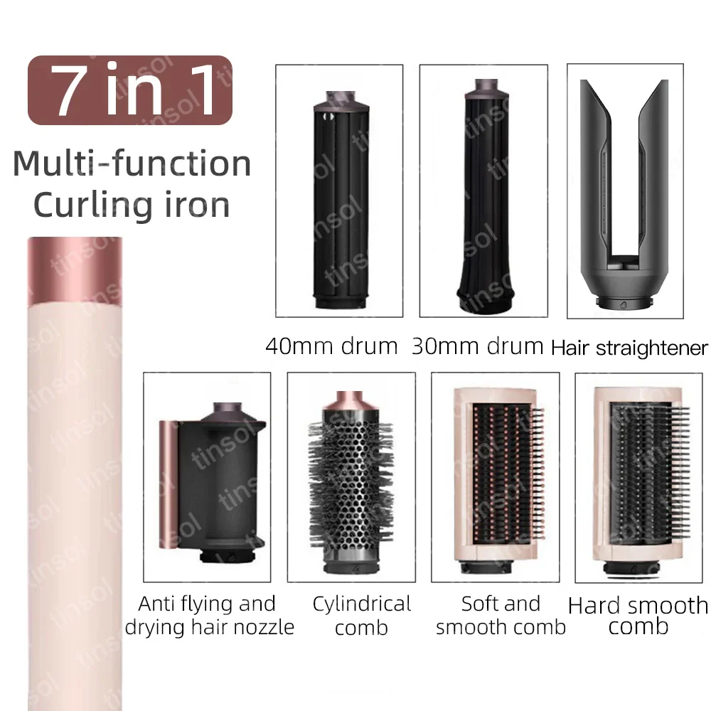 7-in-1 multifunctional curling iron  hair dryer and straightener set, styling tool that allows salon-quality styling at home